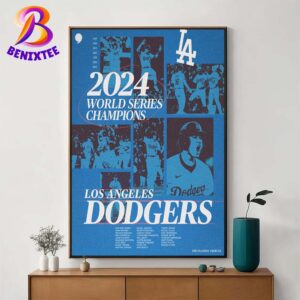 2024 MLB World Series Los Angeles Dodgers With 8th World Series Victory Home Decor Poster Canvas