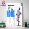 Austin Wells 28 New York Yankees MLB Home Run Signature Poster Canvas For Home Decor