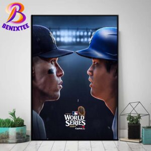 Aaron Judge Face Off Shohei Ohtani In Matchup New York Yankees Vs Los Angeles Dodgers MLB World Series 2024 Home Decor Poster Canvas