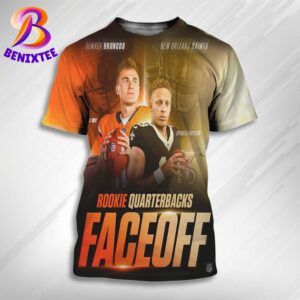 Bo Nix Denver Broncos Vs Spencer Rattler New Orleans Saints NFL 2024 Rookie Quarterbacks Faceoff All Over Print Shirt