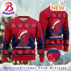 Boston Red Sox MLB 2024 Xmas Pattern Knitted Ugly Christmas Sweater