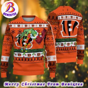 Cincinnati Bengals NFL Special Grinchs Hand Football 2024 Gift For Family Ugly Christmas Sweater