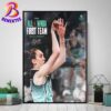 Sabrina Ionescu New York Liberty All-WNBA Second Team 2024 Wall Decor Poster Canvas