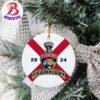 Florida Panthers Conquered The Hunt NHL Stanley Cup Champions 2024 Celebration Holiday Christmas Decorations Ornament