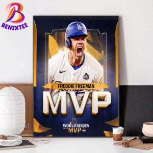 Congrats Freddie Freeman Los Angeles Dodgers MVP 2024 MLB World Series Champions Home Decor Poster Canvas