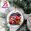 NFL Super Bowl LVIII 2024 Champions Kansas City Chiefs Holiday XMAS Christmas Decorations Ceramic Ornament