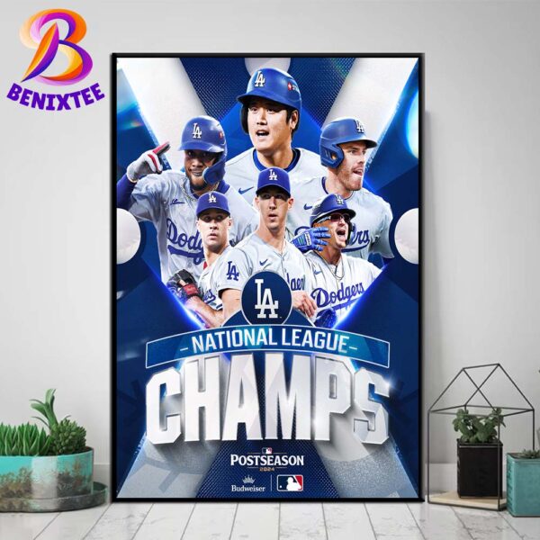 Congrats Los Angeles Dodgers 2024 National League MLB World Series Home Decor Poster Canvas