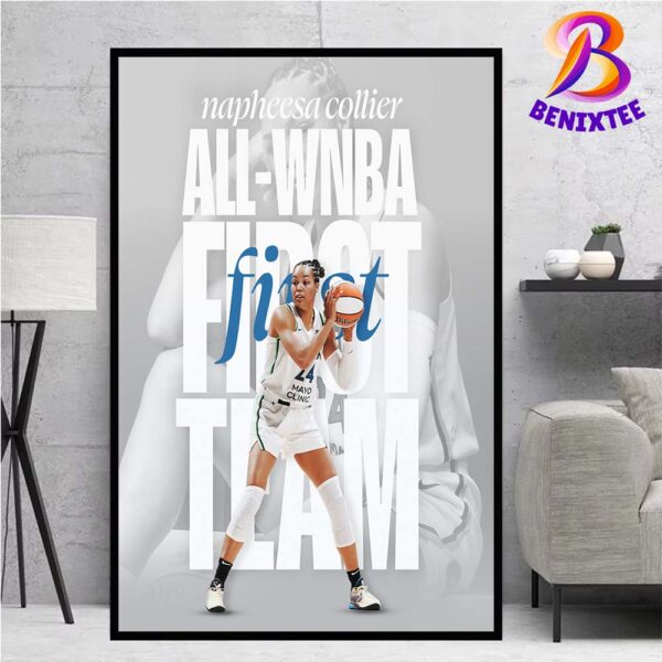 Congrats Napheesa Collier From Minnesota Lynx Has Been Named To The 2024 All-WNBA First Team Home Decor Poster Canvas