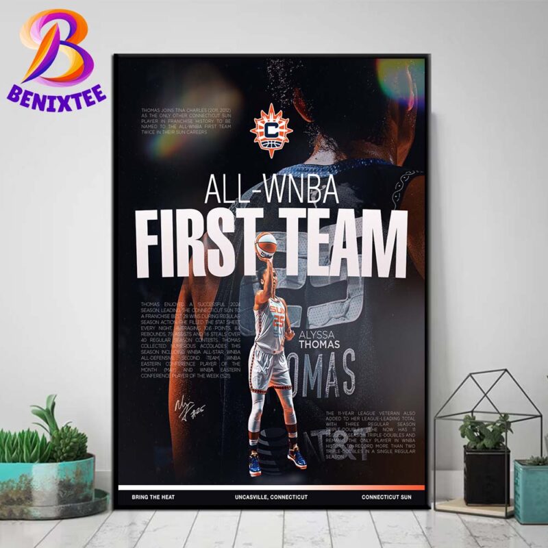 Congrats To Alyssa Thomas For Being Named To The 2024 All WNBA First Team Poster Canvas For Home Decor