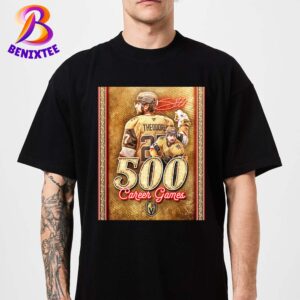 Congrats To Shea Theodore From Vegas Golden Knights On Playing In His 500th NHL Game Unisex T-Shirt