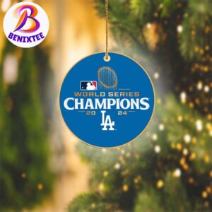 Congratulations Los Angeles Dodgers Champions 2024 MLB World Series Christmas Tree Decorations Ornament