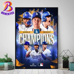 Congratulations Los Angeles Dodgers Champions 2024 MLB World Series Home Decor Poster Canvas