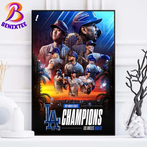 Congratulations MLB Los Angeles Dodgers On Their 8th World Series Victory Poster Canvas Decor