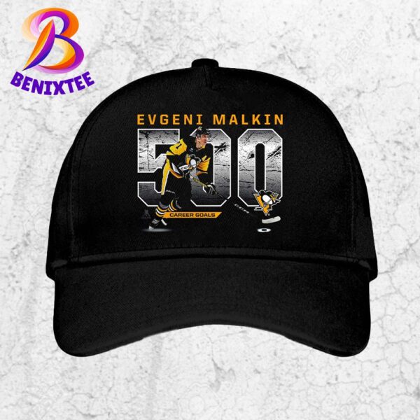 Evgeni Malkin Pittsburgh Penguins Reaches Scores 500 NHL Career Goals Classic Cap Snapback Hat