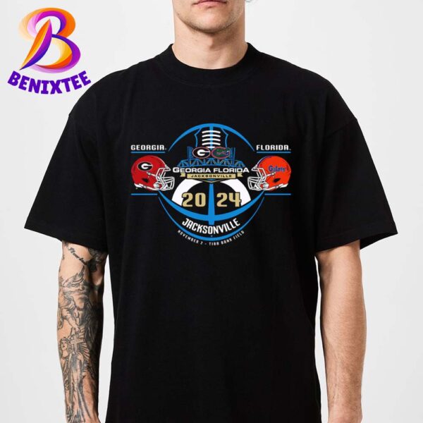 Florida Gators Vs Georgia Bulldogs Rivalry Matchup On November 2 2024 At TIAA Bank Field In Jacksonville Unisex T-Shirt