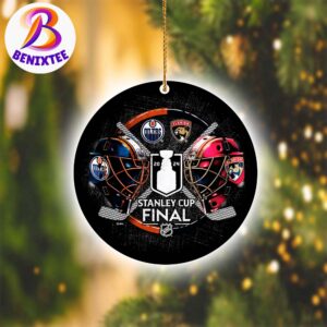 Florida Panthers Vs Edmonton Oilers 2024 Stanley Cup Final NHL Dueling Christmas Holiday Decorations Ornament