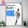 Austin Wells 28 New York Yankees MLB Home Run Signature Poster Canvas For Home Decor