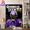 Justin Jefferson 31 Game With 100 REC YDS In His First 5 Seasons Passing Randy Moss Home Decor Poster Canvas