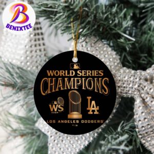 Los Angeles Dodgers 2024 MLB World Series Champions Locker Room Parade Xmas Gift Christmas Holiday Ornament