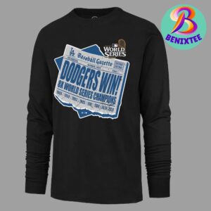 Los Angeles Dodgers 8-Time MLB 8x World Series Champions 2024 Newspaper Long Sleeve T-Shirt