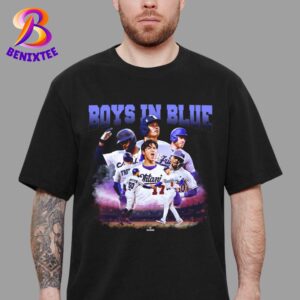 Los Angeles Dodgers Boys In Blue Player Graphic MLB 2024 World Series Champions Unisex T-Shirt