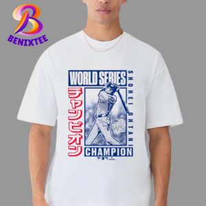 Los Angeles Dodgers Shohei Ohtani Kanji Swing 2024 World Series Champions White Classic T-Shirt