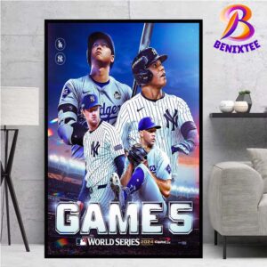 Los Angeles Dodgers Vs New York Yankees MLB World Series 2024 In Game 5 On October 30 Home Decor Poster Canvas