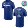 Official Los Angeles Dodgers MLB 2024 World Series Champions Jersey Roster Two Sides Print Premium T-Shirt