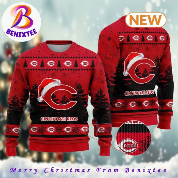 MLB Cincinnati Reds 2024 Xmas Pattern Knitted Ugly Christmas Sweater