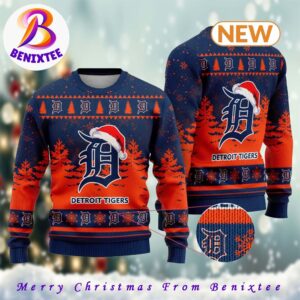 MLB Detroit Tigers 2024 Xmas Pattern Knitted Ugly Christmas Sweater