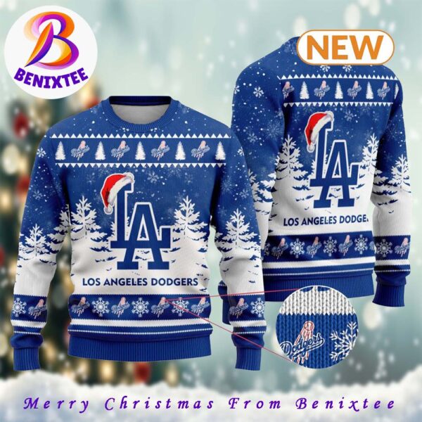 MLB Los Angeles Dodgers 2024 Xmas Pattern Knitted Ugly Christmas Sweater