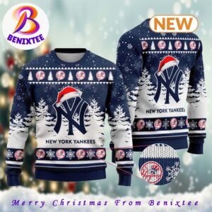 MLB New York Yankees 2024 Xmas Pattern Knitted Ugly Christmas Sweater