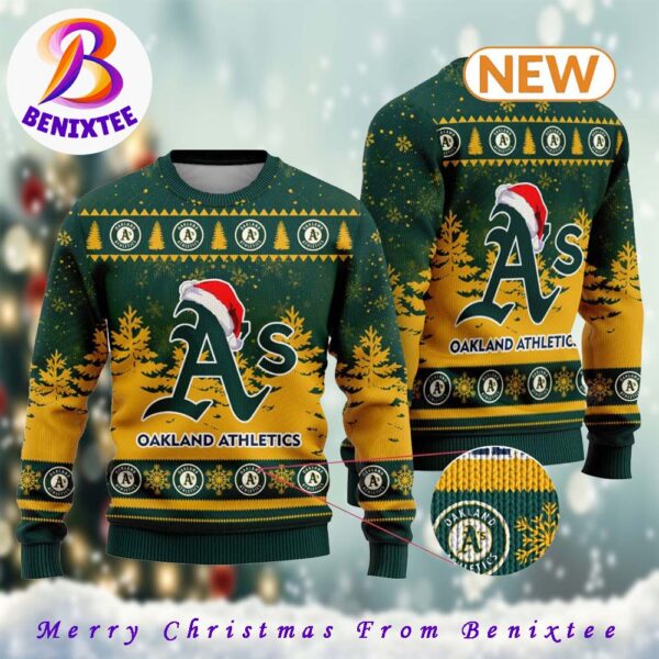 MLB Oakland Athletics 2024 Gift For Holiday Ugly Christmas Sweater