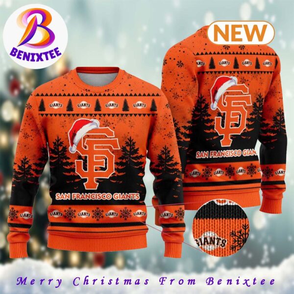 MLB San Francisco Giants 2024 Xmas Pattern Knitted Ugly Christmas Sweater