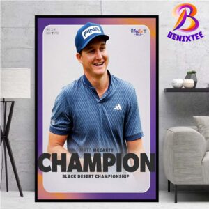 Matt McCarty Champion Black Desert Championship 2024 PGA Tour Poster Canvas For Home Decor