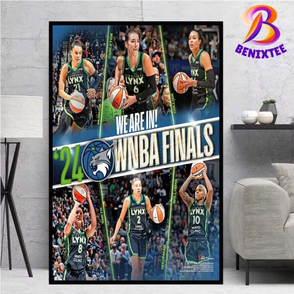 Minnesota Lynx We’re In 2024 WNBA Finals Home Decor Poster Canvas