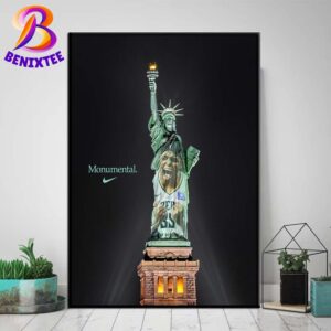 Monumental Nike Tribute Jonquel Jones New York Liberty Winning 2024 WNBA Finals MVP Home Decor Poster Canvas