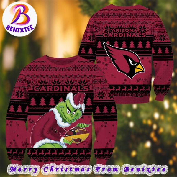 NFL Arizona Cardinals Football Grinch Gift For Men And Women 2024 Ugly Christmas Sweater