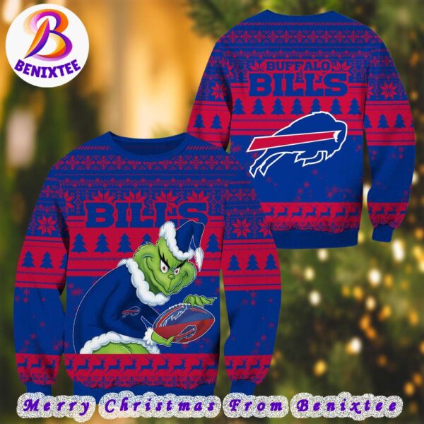 NFL Buffalo Bills Football Grinch Gift For Men And Women 2024 Ugly Christmas Sweater