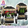 NFL New Orleans Saints Football Grinch Xmas Pattern Knitted Ugly Christmas Sweater