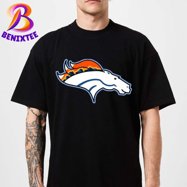 NFL x NBA Logos Denver Broncos x Denver Nuggets Combined Denver Sport Teams Classic T-Shirt