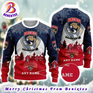 NHL Florida Panthers Custom Name 2024 Gift For Men And Women Ugly Christmas Sweater