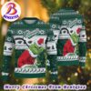 NHL Los Angeles Kings Funny Grinch Football 2024 Xmas Pattern Knitted Ugly Christmas Sweater