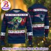 NFL New England Patriots Football Custom Name Grinch Drink Up 2024 Gift For Holiday Ugly Christmas Sweater