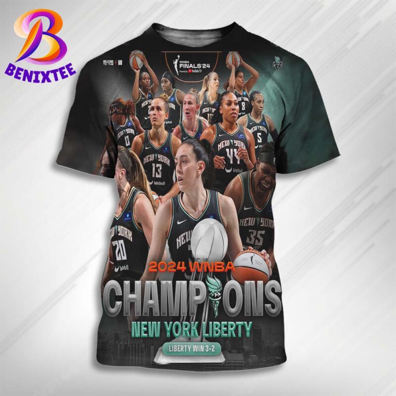 New York Liberty 2024 WNBA Finals Champions Secure Their First Title In Franchise History All Over Print Shirt