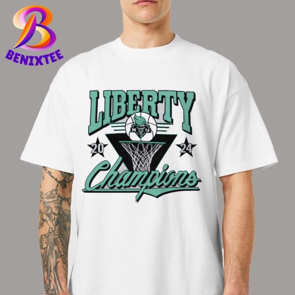 New York Liberty Homage Ash 2024 WNBA Finals Champions White Classic T-Shirt