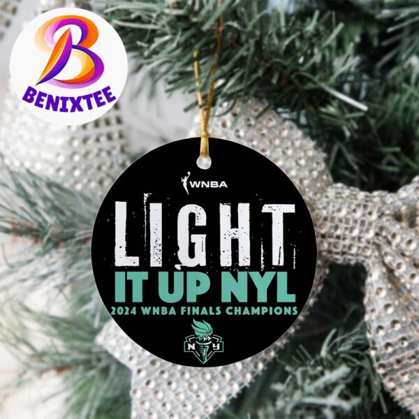 New York Liberty Light It Up NYL 2024 WNBA Finals Champions Christmas Tree Decorations Ornament