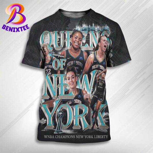 New York Liberty Win Their First Championship In Franchise History 2024 WNBA Finals Champions All Over Print Shirt