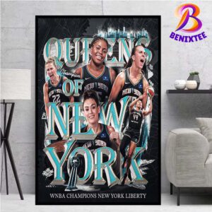 New York Liberty Win Their First Championship In Franchise History 2024 WNBA Finals Champions Home Decor Poster Canvas