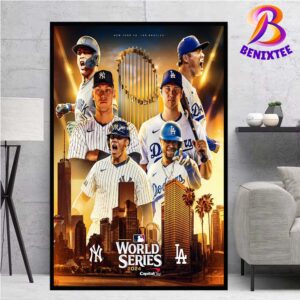 New York Yankees Vs Los Angeles Dodgers Matchup 2024 MLB World Series Home Decor Poster Canvas